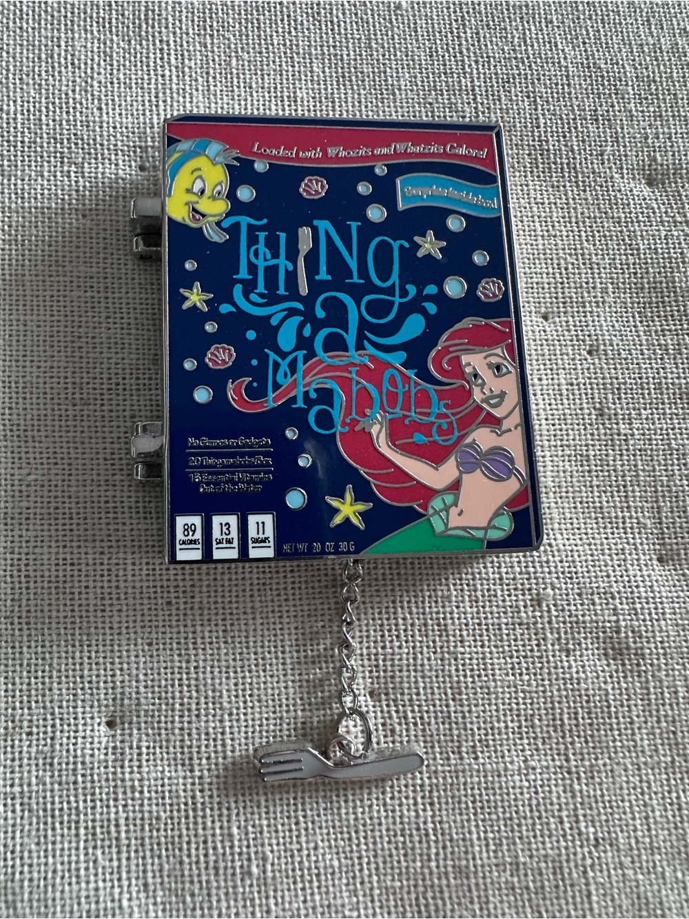 LE 4000 Disney Trading Pins Pin Of The Month Ariel The Little Mermaid Cereal Box